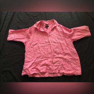 * Tahari 100% Linen Blouse Size 3x